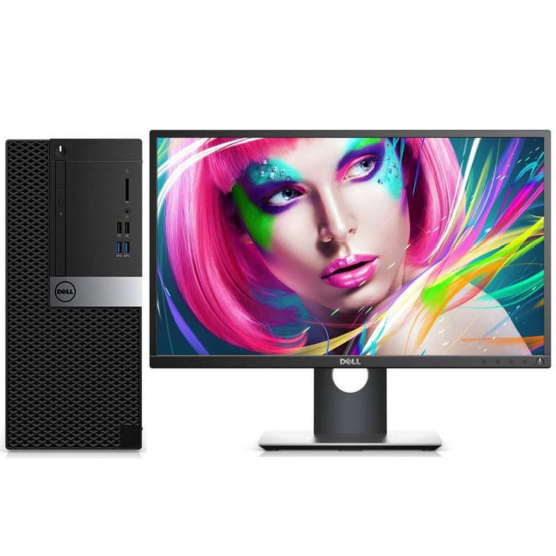 戴尔（DELL）OptiPlex 3050 CTO 台式电脑 Intel酷睿I7-7700 3.6GHz四核 8G-DDR4内存 1T SATA硬盘+128G固态硬盘 集显 DVDRW DOS系统 +19.5英寸显示器 三年上门服务 硬盘不返还